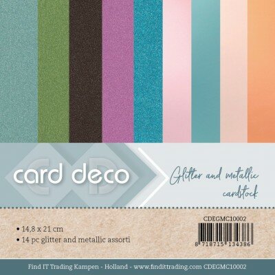 CDEGMC10002 Card Deco Essentials - Glitter And Metallic Cardstock A5