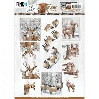 CD12040 3D Cutting Sheet - Amy Design - Sturdy Winter - Deer