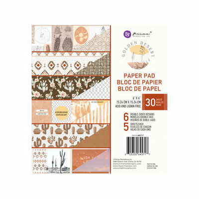 Prima Marketing Golden Desert 6x6 Inch Paper Pad (645717)