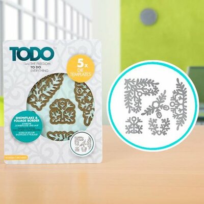 TODO Die Template Set Snowflake and Foliage Borders (370364)