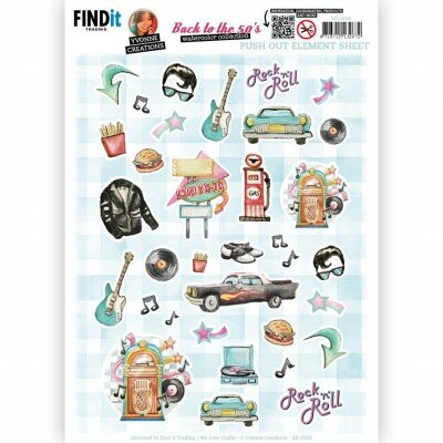 SB10838 Push-Out - Yvonne Creations - Back to the fifties - Small Elements B