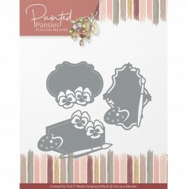 PM10264 Dies - Precious Marieke - Painted Pansies - Pansies Labels