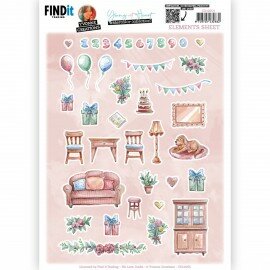 CD12054 Cutting Sheet - Yvonne Creations - Young at Heart - Small Elements A