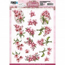 CD12104 3D Cutting Sheets - Amy Design - Pink Florals - Orchid