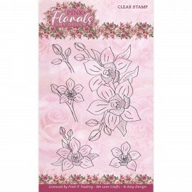 ADCS10079 Clear Stamps - Amy Design - Pink Florals - Orchid
