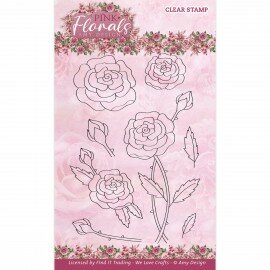 ADCS10078 Clear Stamps - Amy Design - Pink Florals - Rose