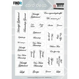 CDESENTNL10003 Card Deco  -  Sentiments - NL - algemeen - zwart