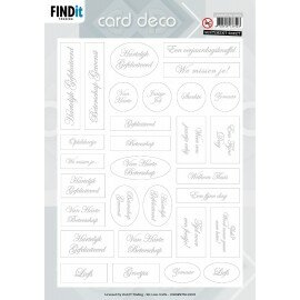 CDESENTNL10002 Card Deco  -  Sentiments - NL - algemeen - zilver