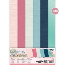 BB-A4-10002 Linen Cardstock Pack - Berries Beauties - Whispering Spring - A4