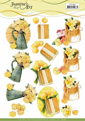 CD11871 3D Cutting Sheet - Jeanine's Art - Yellow Flowers