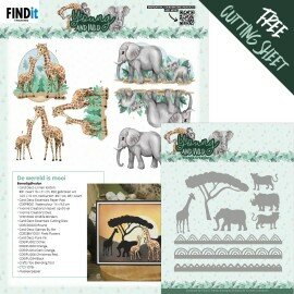 YCD10345 Dies - Yvonne Creations - Young and Wild - Wildlife Borders