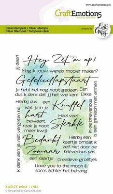 CraftEmotions clearstamps A6 - CC BASICS Tekst 1 A6 (NL) Carla Creaties (03-24)