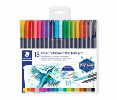 Staedtler Marsgraphic Duo Penseelmarker - Set 18 St