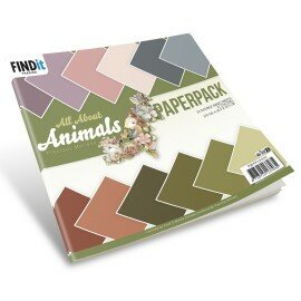 PMPP10043 Paperpack - Precious Marieke - All About Animals - Solid Colours