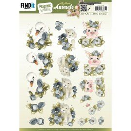 CD12130 3D Cutting Sheets - Precious Marieke - All About Animals - All About Blue
