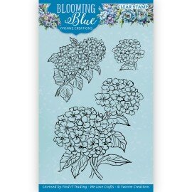 YCCS10080 Clear Stamps - Yvonne Creations - Blooming Blue - Hydrangea