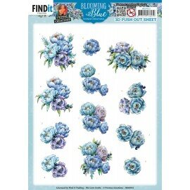 SB10912 3D Push Out - Yvonne Creations - Blooming Blue - Blueberry