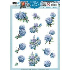 SB10911 3D Push Out - Yvonne Creations - Blooming Blue - Hydrangea
