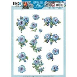 SB10910 3D Push Out - Yvonne Creations - Blooming Blue - Rosehip