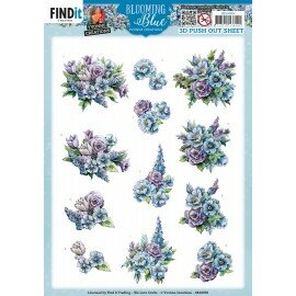 SB10909 3D Push Out - Yvonne Creations - Blooming Blue - Larkspur