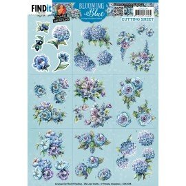 CD12138 Cutting Sheets - Yvonne Creations - Blooming Blue - Mini