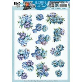 CD12136 3D Cutting Sheets - Yvonne Creations - Blooming Blue - Blueberry