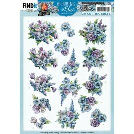 CD12133 3D Cutting Sheets - Yvonne Creations - Blooming Blue - Larkspur