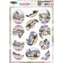 CD12164 3D Cutting Sheets - Berries Beauties - On the Fields - Lavender