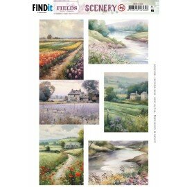 BBSC10026 Scenery Push out - Berries Beauties - On the Fields - Rectangle