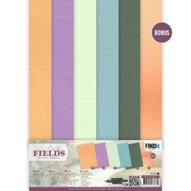 BB-A4-10003 Linen Cardstock Pack - Berries Beauties - On the Fields - A4