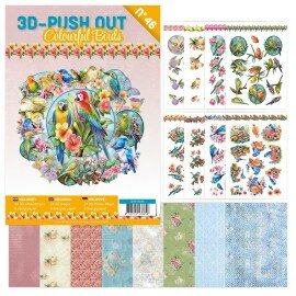 3DPO10046 3D Push-Out Book 46 - Colourful birds