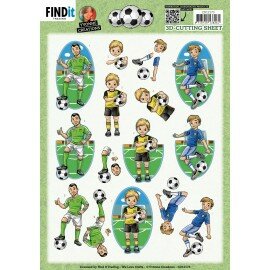 CD12173 3D Cutting Sheet - Yvonne Creations - Soccer