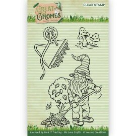 YCCS10082 Clear Stamps - Yvonne Creations - Great Gnomes - Gardening Gnome