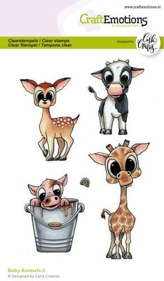CraftEmotions clearstamps A6 - Baby Animals 2 Carla Creaties (07-24)