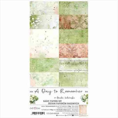 A day to remember – set of basic papers – Craft O’Clock 15,75x30,5cm 18 vel dubbelzijdig 190gr.