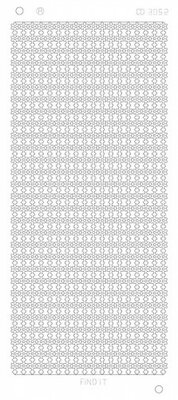 Stickervel CD3052 - Card Deco - Bloemenrandje Platinum - Zilver
