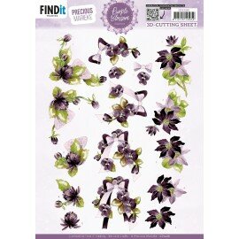 3D Cutting Sheet - Precious Marieke - Purple Blossom - Purple