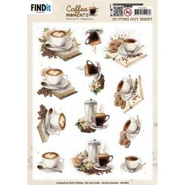 SB11009 3D Push out Sheet - Berries Beauties - Coffee Moments - Cup of Coffee