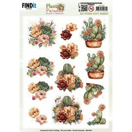 3D Push out Sheet - Berries Beauties - Plant Paradise - Cactus Harmony