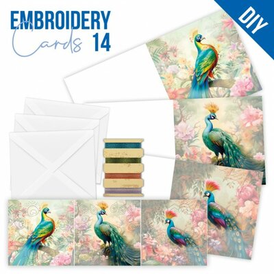 Stitch and Do Cards 14 - Berries Beauties - Peacock