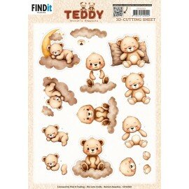 3D Cutting Sheet - Berries Beauties - Teddy - Clouds