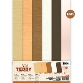 Linen Cardstock Pack - Berries Beauties - Teddy - A4