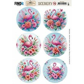 Scenery Push out - Berries Beauties - Flamingo - Round