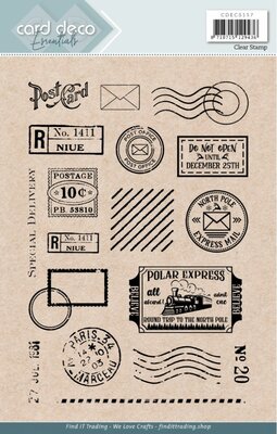 Card Deco Essentials - Clear Stamps - Post Card - A5