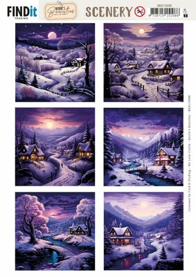 Scenery Push out - Berries Beauties - Purple Village - Square