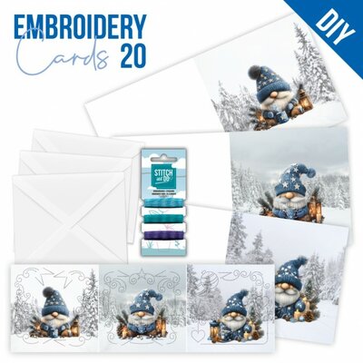 Stitch and Do Cards 20 - Berries Beauties - Gnomie Christmas