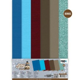 Linen Cardstock Pack - Berries Beauties - Gnomie Holidays - A4