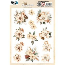 3D Pushout Sheet - Berries Beauties - Cosy WInter - Cosy Flowers