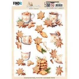 3D Pushout Sheet - Berries Beauties - Cosy WInter - Cosy Cookies