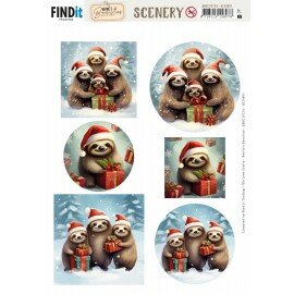 Scenery Push Out  Berries Beauties  Christmas Sloth